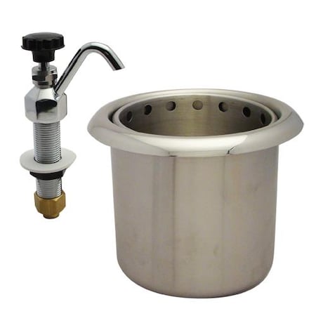 Commercial 6" Round Drop-In Dipper Well w/ Faucet 11559